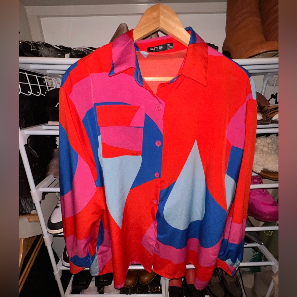 Nasty Gal Color-block Blouse